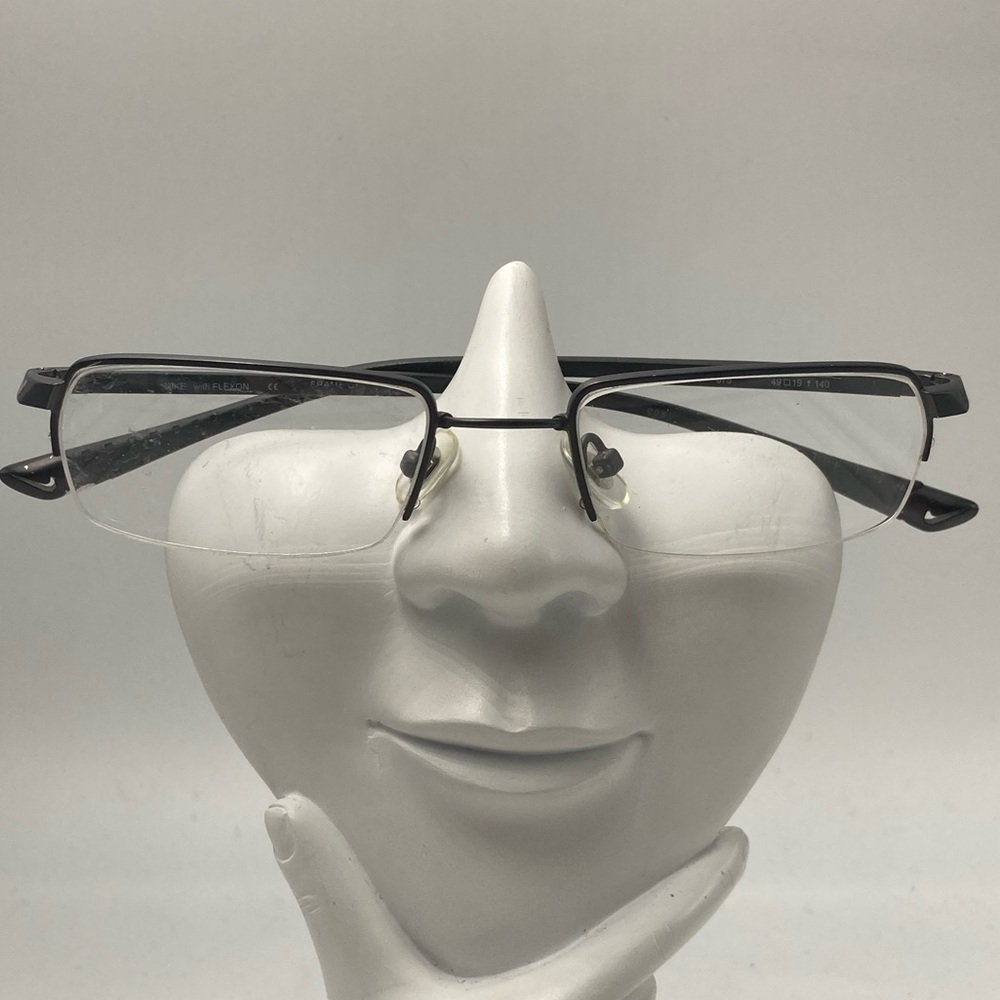 Nike 4174 Black Oval Half-Rim Sunglasses Frames